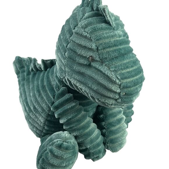 Carter's Corduroy Dinosaur Plush Blue 11" Ribbed Baby Stuffed Animal Toy - Picture 1 of 6